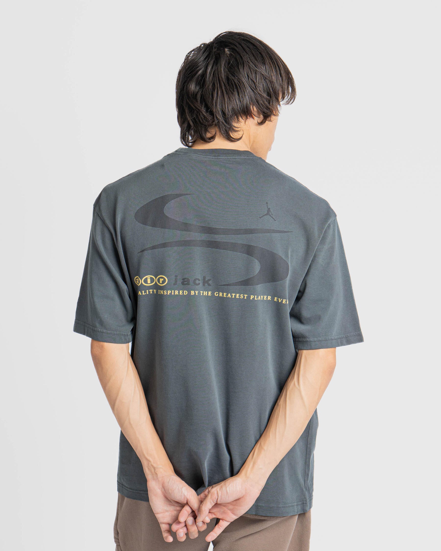 Travis Scott x Air Jordan Logo Tee 'Dark Smoke Grey'