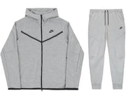 Nike Sportswear Tech Fleece Full-Zip Hoodie & Jogger Set Dark Heather Grey/ Black