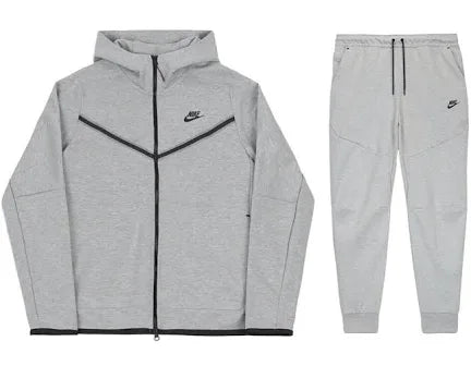 Nike Sportswear Tech Fleece Full-Zip Hoodie & Jogger Set Dark Heather Grey/ Black